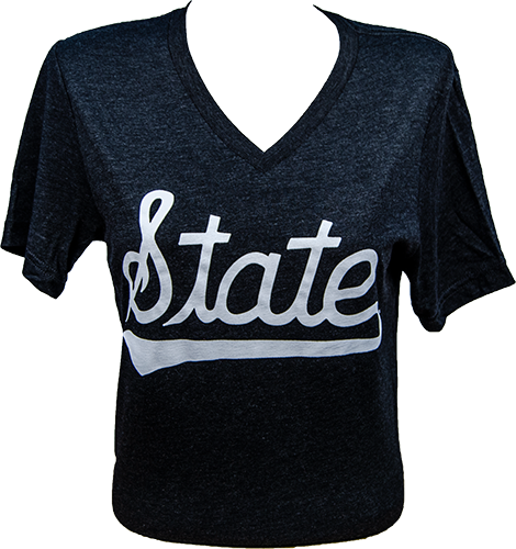 T-Shirt Short Sleeve V-Neck Script State
