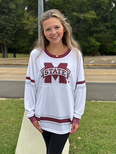 T-Shirt Long Sleeve Women's Pom Pom Sublimated M-State