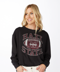 T-Shirt Women's Long Sleeve Vintage Hail State M-State