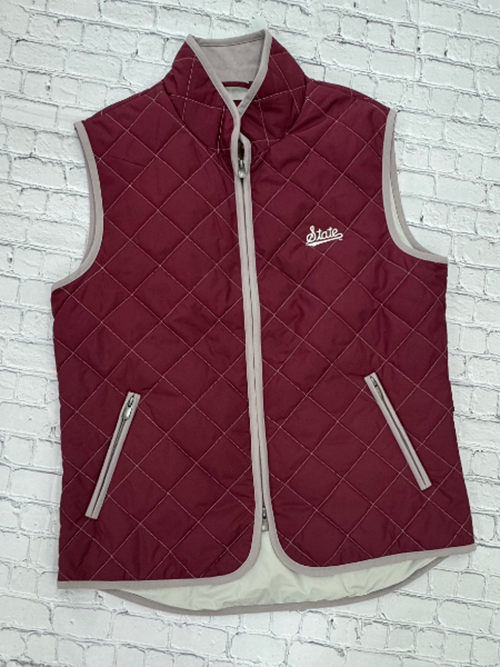 Horn Legend Vest Full Zip Quilted Script State