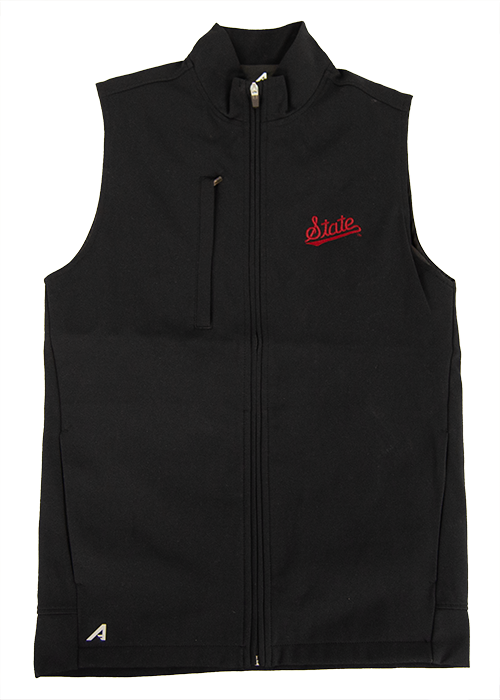 Vest Men's Full Zip Mock Neck Regard Script State