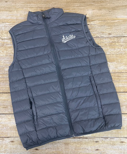 Vest Men's Quilted Packable Script State