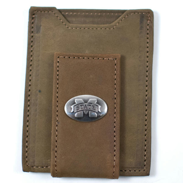 Divisions Of Zeppelin Products, Inc. Wallet Leather Front Pocket Crazy Horse M-State Concho