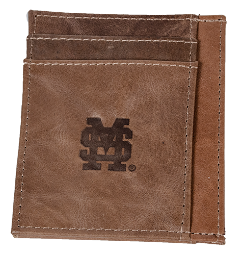 Divisions Of Zeppelin Products, Inc. Wallet Leather Slim Front Pocket Embossed M-Over-S