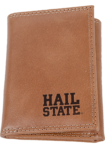 Divisions Of Zeppelin Products, Inc. Wallet Leather Tri-Fold Embossed Hail State