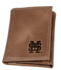 Divisions Of Zeppelin Products, Inc. Wallet Leather Tri-Fold Embossed M-Over-S
