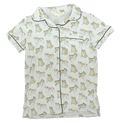 Women's Pajama Buttonup Top Realistic Bulldogs