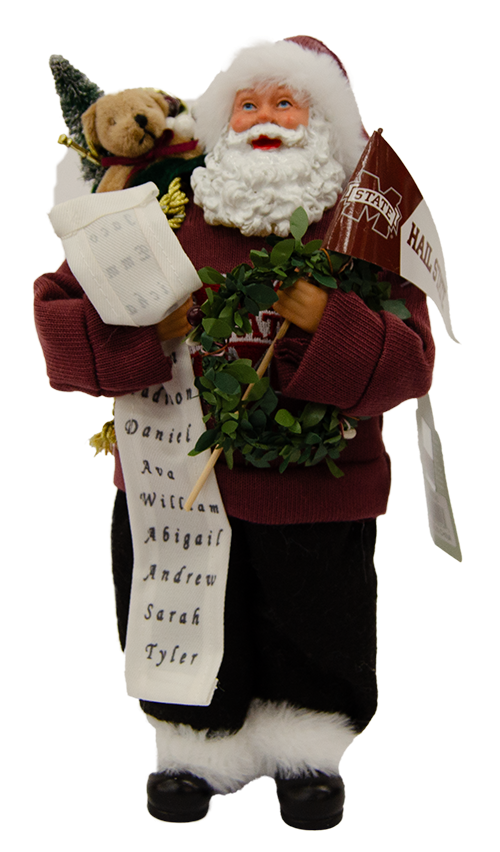 Santa'S Workshop, Inc. Xmas Figure Proud Santa Hldng List Wrng Swtr M-State