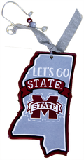 Glory Haus Xmas Orn Flat MSU Lets Go MS Shape