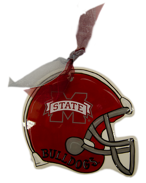 Glory Haus Xmas Orn Football Helmet M-State Bulldogs