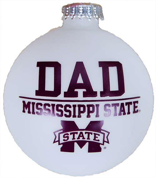 Rfsj, Inc Xmas Orn Glass Rnd Dad Mississippi State M-State