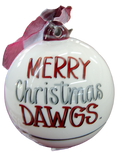 Glory Haus Xmas Orn Rnd Merry Christmas Dawgs From Santa