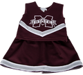 Youth 2 Piece Cheer Suit V-Neck Top &Skirt Set M-State