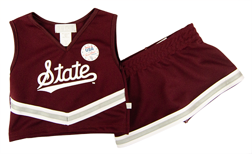 Youth Cheerleader Suit 2 Piece V-Neck Script State