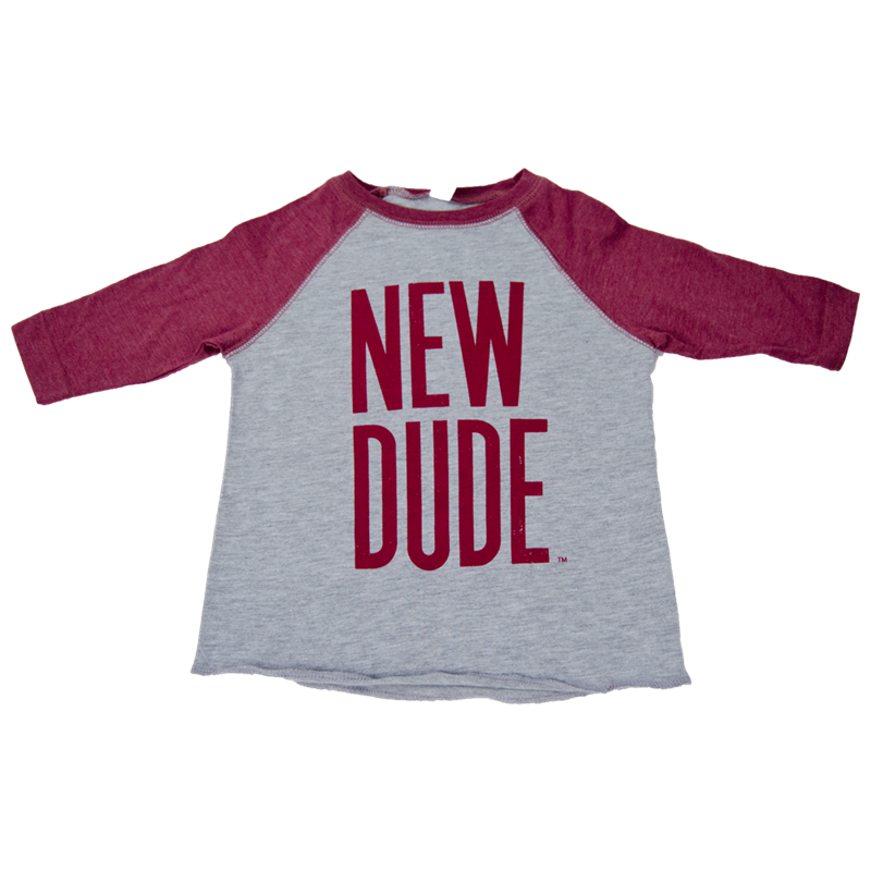 Youth T-Shirt Quarter Length Raglan New Dude