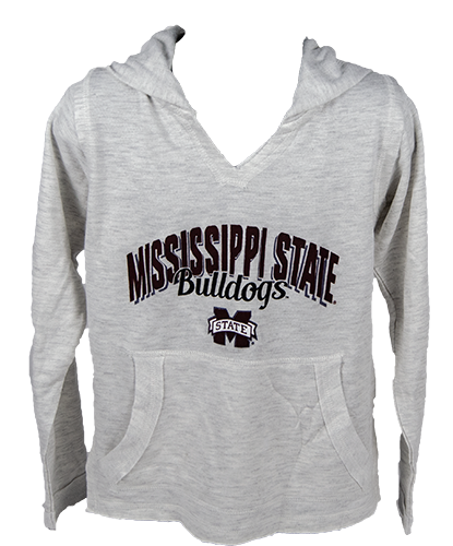 Garb, Inc Youth T-Shirt Hooded Hadley Raw Edge Mississippi State Bulldogs M-State