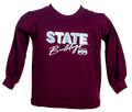 Youth T-Shirt Long Sleeve 3D Bulldogs State Script M-State