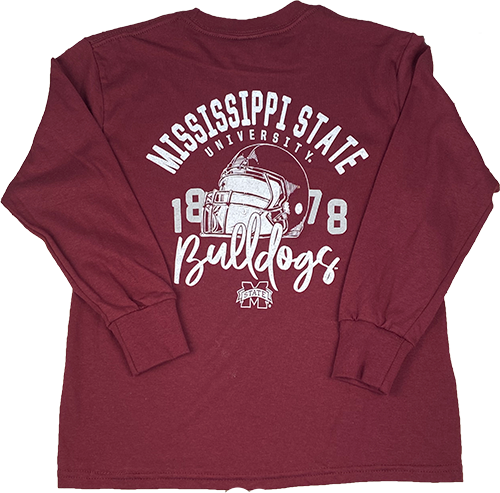 Youth T-Shirt Long Sleeve Helmet M-State