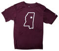 Youth T-Shirt Short Sleeve B-Core State of MS Outline