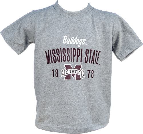 Youth T-Shirt Short Sleeve Bulldogs Mississippi State 1878 M-State
