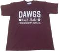 Youth T-Shirt Short Sleeve Dawgs Hail State Paws Mississippi State