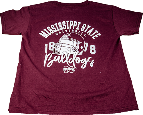 Youth T-Shirt Short Sleeve Helmet 1878 Bulldogs M-State